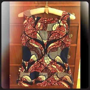 African wax print fabric blouse